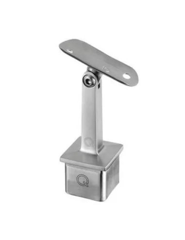 Soporte pasamanos esquinero a poste Square Line Mod. 4718 para tubo redondo
