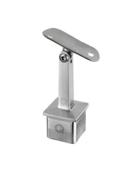 Soporte pasamanos esquinero a poste Square Line Mod. 4718 para tubo redondo