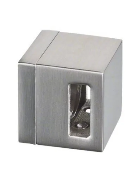 Soporte de travesaño centro unión para pletina de 15x5mm Mod 4821 en zamac (apariencia acero inox.)