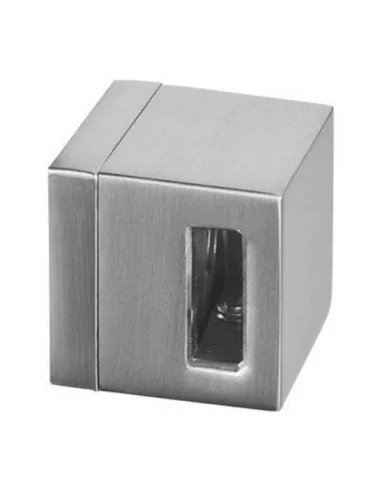 Soporte de travesaño derecho para pletina de 15x5mm Mod 4823 en zamac (apariencia acero inox.)