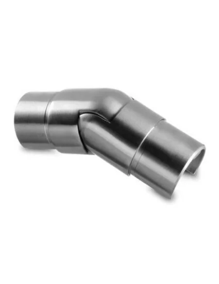 Racor ajustable hacia abajo 25-55º para tubo perfil U de acero inox 6302