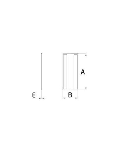 Medidas Tapa lateral en aluminio tramos rectos para perfil de barandilla de cristal GlassFit SV-1404