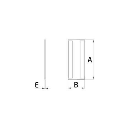 Medidas Tapa lateral en aluminio tramos rectos para perfil de barandilla de cristal GlassFit SV-1404
