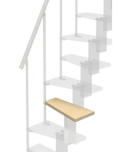 Peldaño adicional de haya natural 60 cm para escalera Small | Barmet
