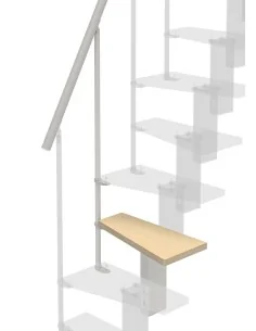 Peldaño adicional de haya natural 60 cm para escalera Small | Barmet 2
