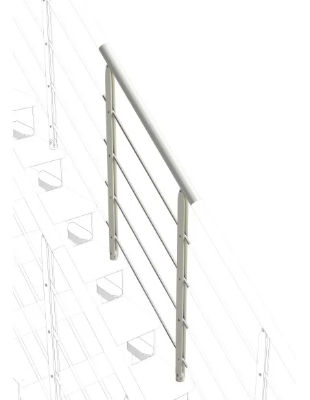 Barandilla para escaleras de 3 peldaños en acero inoxidable Composity | Barmet