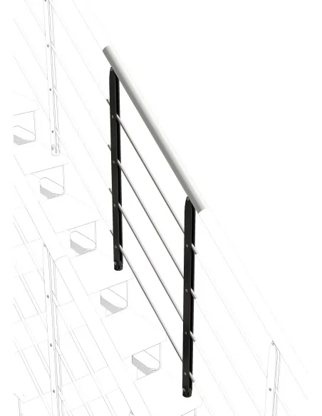 Barandilla para escaleras de 3 peldaños en acero inoxidable Composity | Barmet