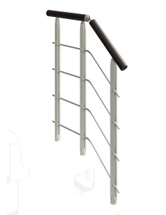 Barandilla de giro para escaleras de acero inoxidable Composity | Barmet