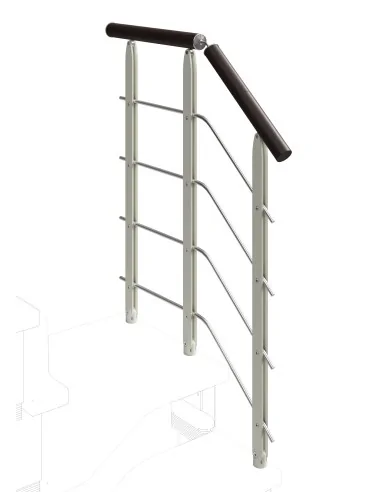 Barandilla de giro para escaleras de acero inoxidable Composity | Barmet