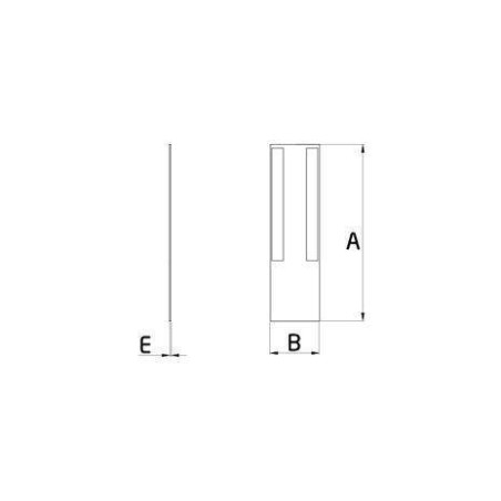 Medidas Tapa lateral en aluminio tramos en escalera para perfil de barandilla de cristal GlassFit SV-1404