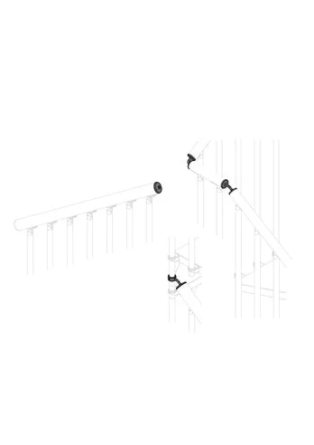 Pasamanos de plástico flexible 5 metros para escalera