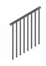 Barandilla de rellano de 100 cm para escalera Gamia Metal