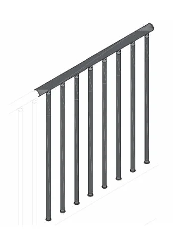 Barandilla de rellano de 100 cm para escalera Gamia Metal