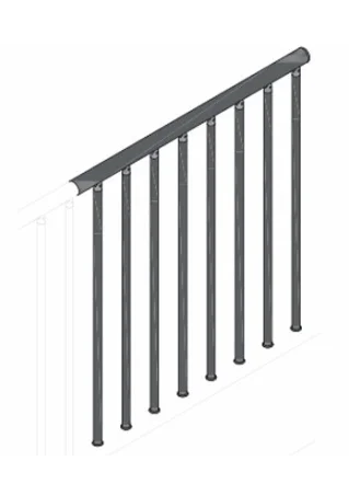Barandilla de rellano de 100 cm para escalera Gamia Metal