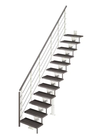 Barandilla para escaleras de 3 peldaños en acero inoxidable Composity