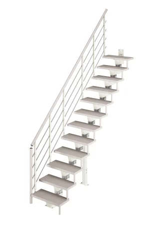 Barandilla horizontal para escaleras Composity para 3 peldaños (lado externo)