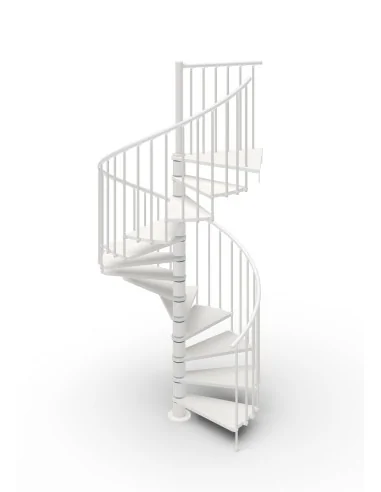 Escalera de caracol Phola 13 escalones - Blanco lacado 94, estructura blanca