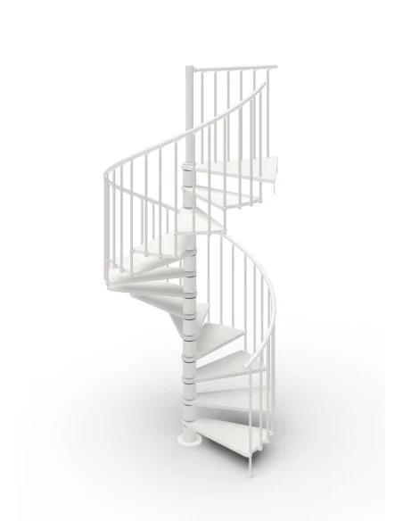 Escalera de caracol Phola 13 escalones - Blanco lacado 94, estructura blanca