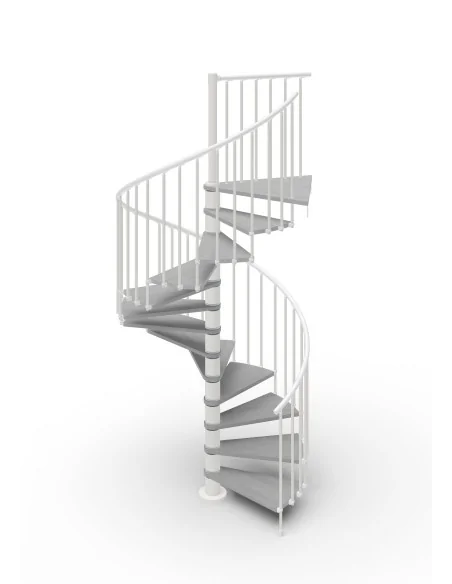 Escalera de caracol Phola 13 escalones - Cemento 89, estructura blanca