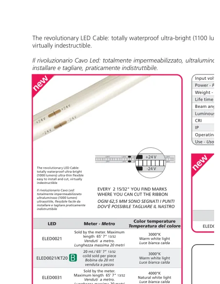Tira LED luz natural ELED0031 | Barmet