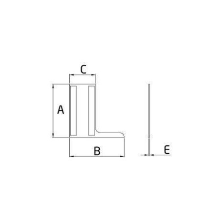 Medidas Tapa lateral en aluminio tramos rectos para perfil de barandilla de vidrio GlassFit SV-1403