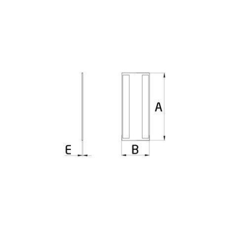 Medidas Tapa lateral tramos rectos para perfil de barandilla de cristal GlassFit SV-1404