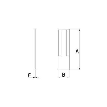 Medidas Tapa lateral tramos en escalera para perfil de barandilla de vidrio GlassFit SV-1404