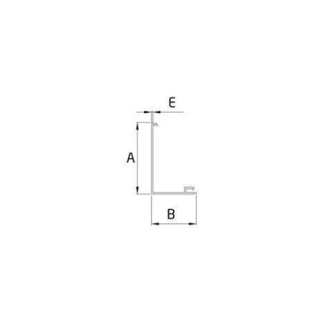 Medidas Tapeta frontal en alumino para sistema de barandilla de cristal GlassFit SV-1404
