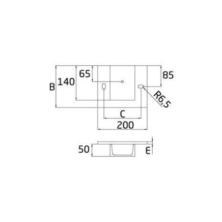Medidas Placa de anclaje del sistema de barandilla de cristal GlassFit SV-1402
