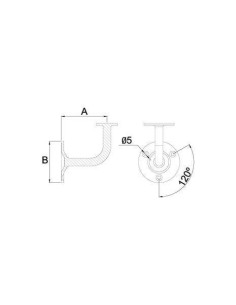ST-316 - Soporte pasamanos a pared - HANDRAIL 2