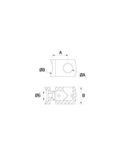 Soporte regulable ciego para poste de barandilla de acero inoxidable redondo ST-322 2