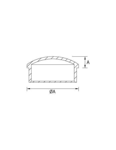 Plano Terminal para tubo redondo TF-505 AISI 316