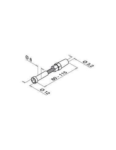 Tensor de cable de acero inoxidable 7500 planos