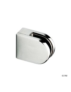 Pinza vidrio CC-702 de acero inoxidable para poste cuadrado de barandilla