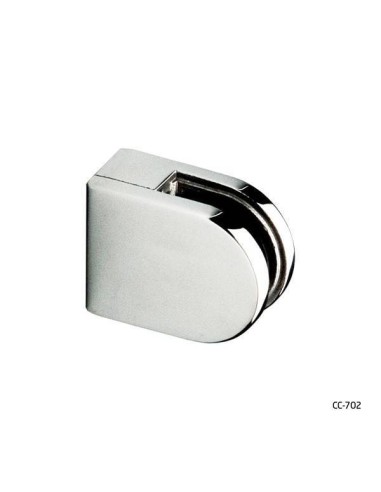 Pinza vidrio CC-702 de acero inoxidable para poste cuadrado de barandilla