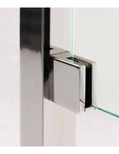 Pinza vidrio CC-726de acero inoxidable para poste cuadrado de barandilla
