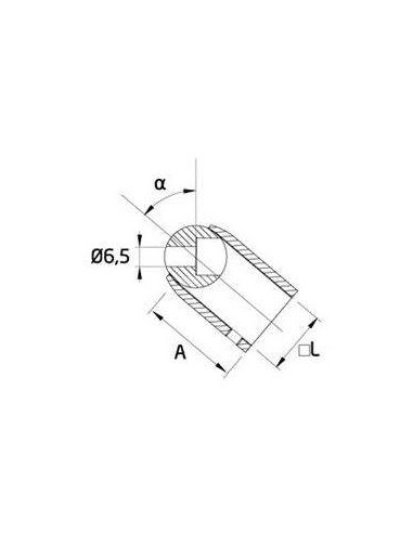 Plano Soporte regulable para poste modelo SA-407 en acero inoxidable.