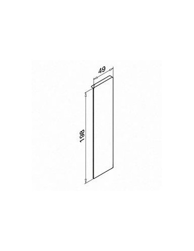 Medidas Tapón de acabado para escalera, Easy Glass Slim, montaje lateral, izquierda