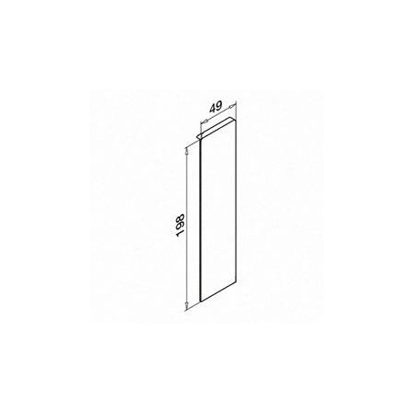 Medidas Tapón de acabado para escalera, Easy Glass Slim, montaje lateral, derecha