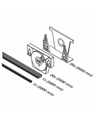 Medidas Set de gomas, Easy Glass Smart 5000mm