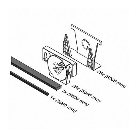 Medidas Set de gomas, Easy Glass Smart 5000mm