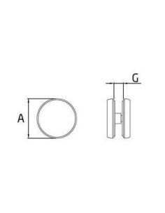 Pinza para barandilla de vidrio en acero inoxidable AISI-316 modelo CC-735 2
