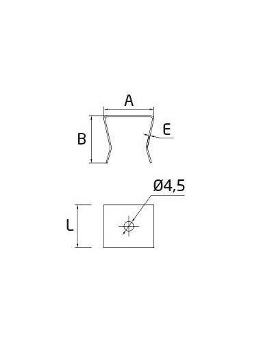 Plano Pinza para pasamanos DecoLed AL-00