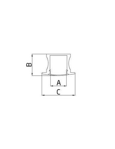 Plano Perfil de aluminio y lente de policarbonato para sistema Deco Led
