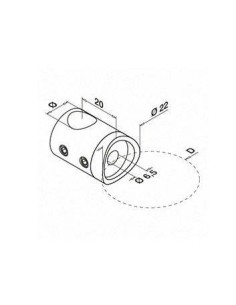Soporte para travesaño Mod 0825 y 0830 varilla Ø10mm y Ø12mm 2