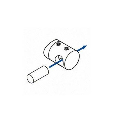 Plano Soporte para travesaño Mod 0830 varilla Ø12mm para tubo redondo