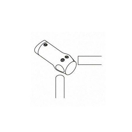 Plano Soporte para travesaño Mod 0834 de Ø12mm esquina interior