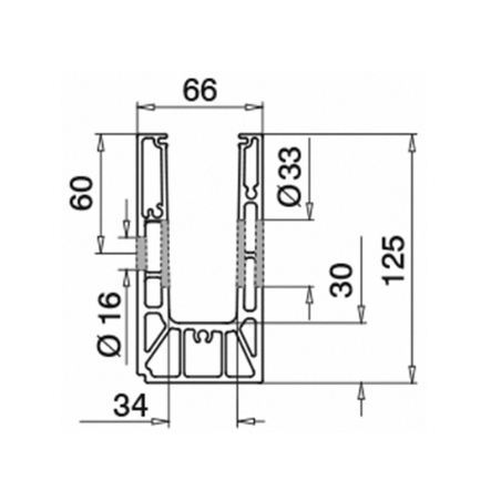 Plano Conectores montaje lateral mod6315 Easy Glass Smart - Interior