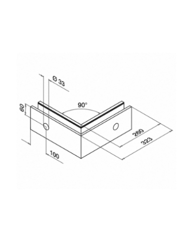 Plano Conector montaje lateral mod6316 - Exterior
