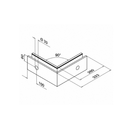 Plano Conector montaje lateral mod6316 - Exterior